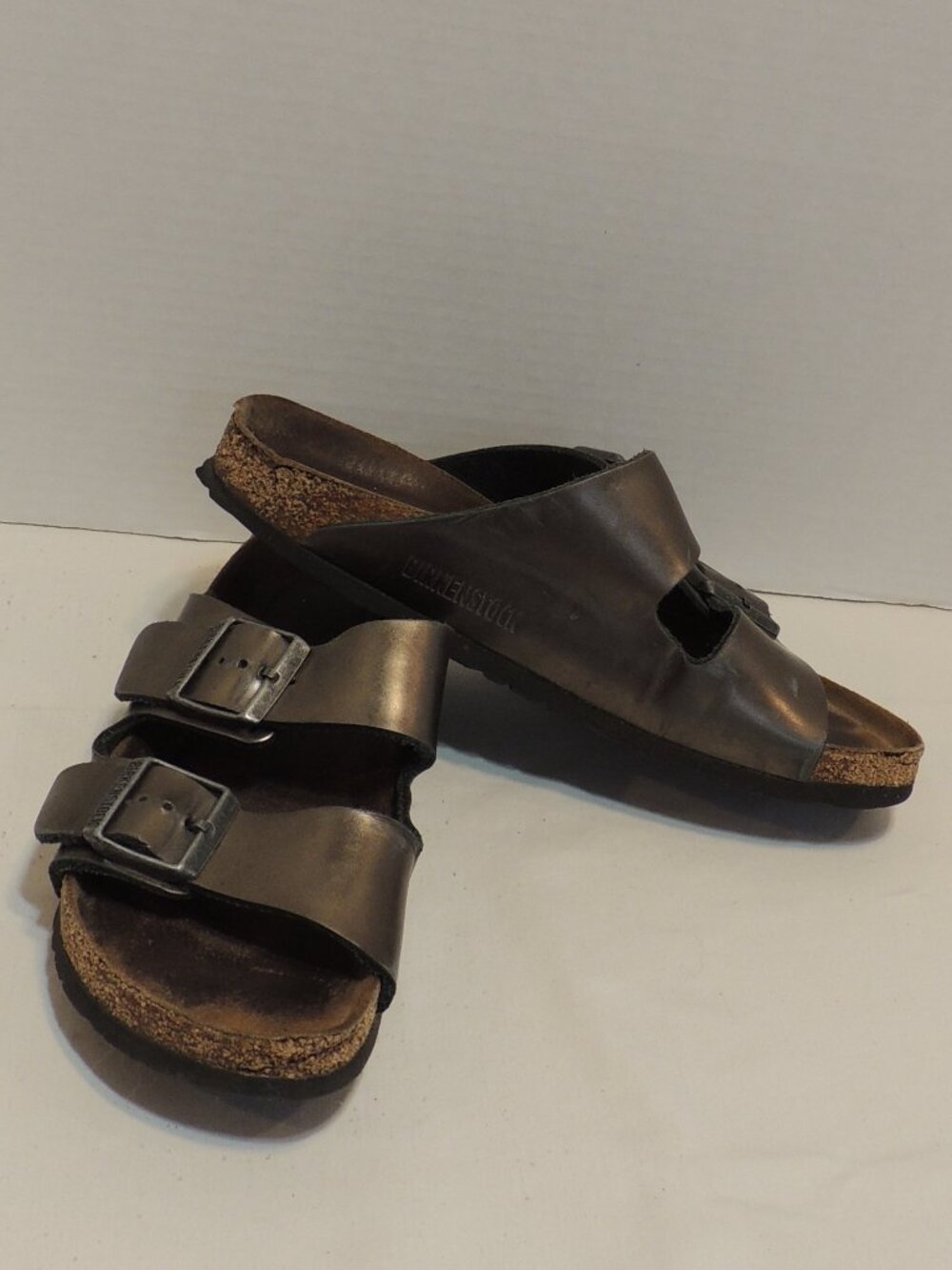 Birkenstock Sandals Woman Size 10 Brown Black Beach Pool Travel Vacation Sandals